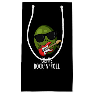 Olive Rock en Roll Funny Rocker Olive Pun Dark BG Klein Cadeauzakje
