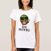 Olive Rock En Roll Grappige Rocker Olive Pun T-shirt (Voorkant)