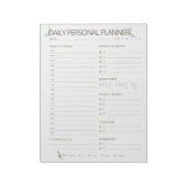 Olive Simple Daily Planner Notitieblok (Gedraaid)