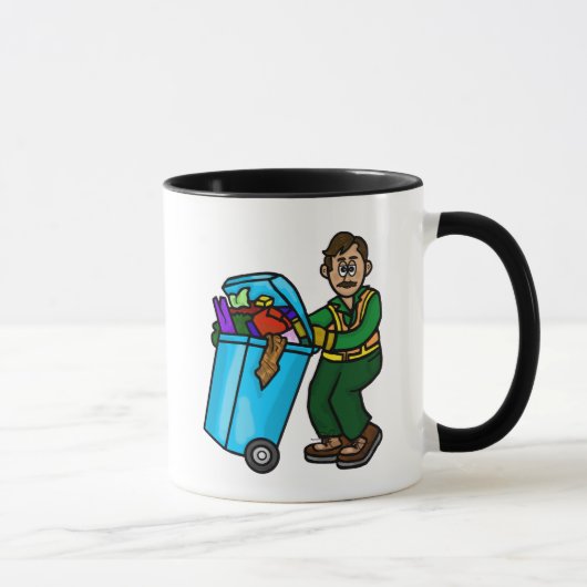 Olive Skinned Garbage Man Nom Mug (Droite)