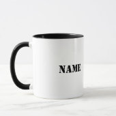 Olive Skinned Garbage Man Nom Mug (Gauche)