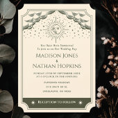 Olive Sun & Moon Tarot Faire-part de mariage gothi