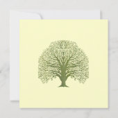 Olive Swirl Tree Invitation Kaart (Achterkant)