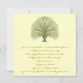 Olive Swirl Tree Invitation Kaart (Voorkant)