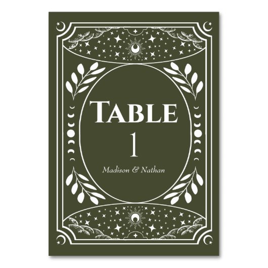 Olive Tarot Gotische Trouwtafel Kaart (Voorkant)