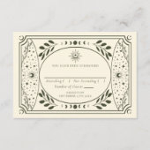 Olive  Tarot Kaart Gotische bruiloft RSVP (Voorkant)