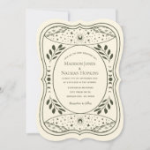 Olive Tarot Kaart Gotische bruiloft uitnodiging (Voorkant)