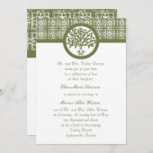 Olive Tree Emblem Weddenschap Kaart (Voorkant / Achterkant)