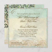 Olive Tree toscan n Swirl - Faire-part de mariage (Devant / Derrière)