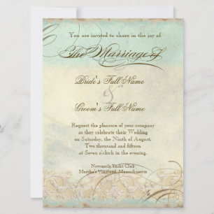 Olive Tree toscan n Swirl - Faire-part de mariage