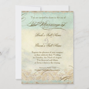 Olive Tree toscan n Swirl - Faire-part de mariage