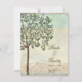 Olive Tree toscan n Swirl - Mariage RSVP réponse (Dos)