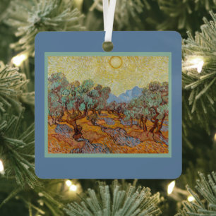 Olive Trees Vincent Van Gogh Impressionist Replica Metalen Ornament