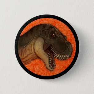 Olive Tyrannosaurus Ronde Button 5,7 Cm