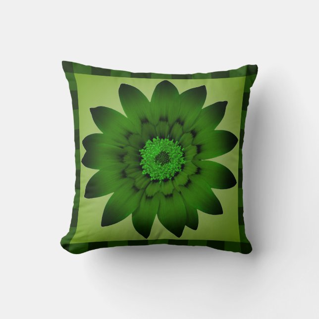 Olive Vert foncé Artwork - Coussin (Recto)