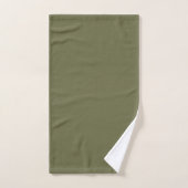Olive vert Terre couleur solide Imprimer (Serviette à main)