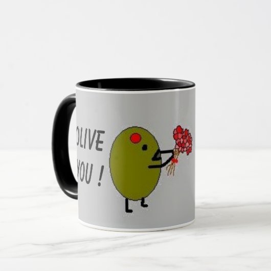 OLIVE VOUS - olives dans l'amour - tasse (Devant gauche)