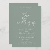 Olive Weddenschap Kaart (Voorkant / Achterkant)