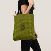 Olive with Gold Accent Houndstooth Sac (De près)