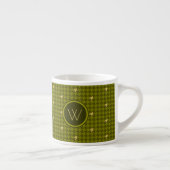 Olive with Gold Accent Houndstooth Specialty Mug (Droite)