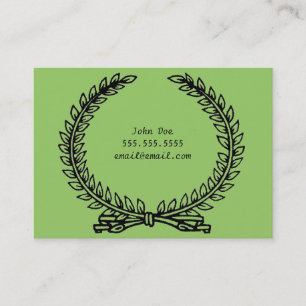 Olive Wreath Calling Card Contactkaartje