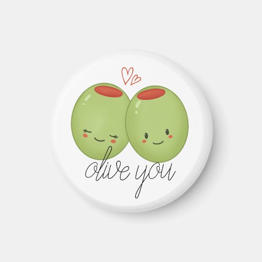 Olive You Cute Magnet Magneet (Voorkant)