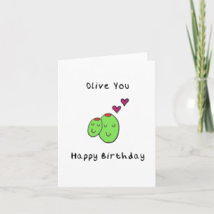 Olive You Happy Birthday Kaart
