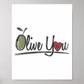 Olive You - Love Pun Poster (Voorkant)