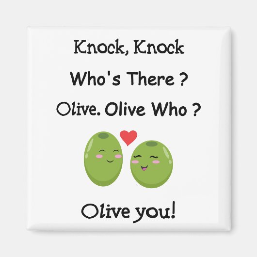 Olive You Pun Magneet (Voorkant)