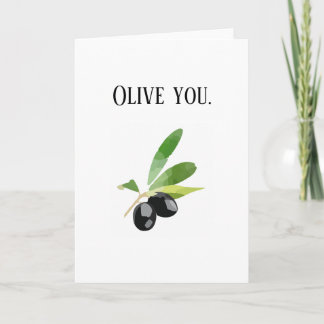 Olive You Romantische Kaart