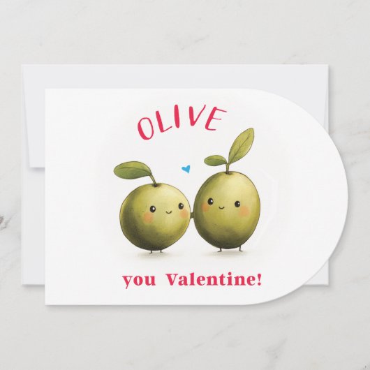 Olive You Valentijn Kaart (Voorkant)
