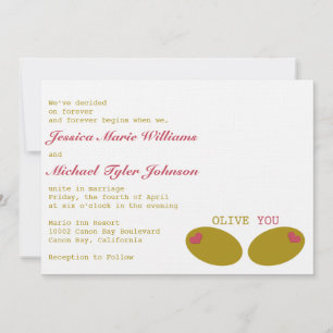Olive You Wedding Kaart