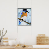Oliver Bluebird avec moustache, bowler Poster (Cuisine)
