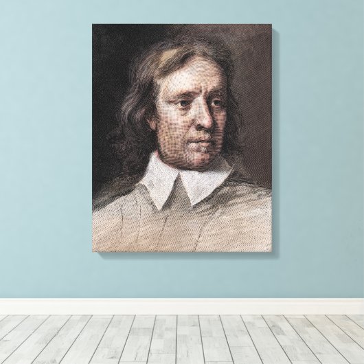 Oliver Cromwell Portrait Canvas Afdruk (Insitu (Houten vloer))