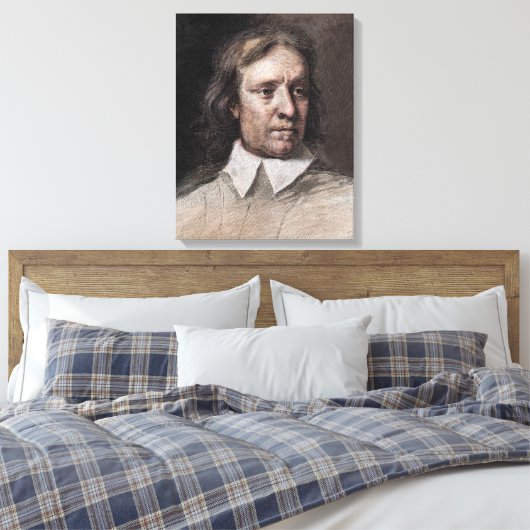 Oliver Cromwell Portrait Canvas Afdruk (Insitu (Slaapkamer))