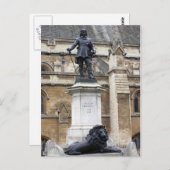 Oliver Cromwell Statue - Londen - Briefkaart (Voorkant / Achterkant)