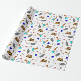 Oliver De Otter Zomer Strand Vakantie Patroon Cadeaupapier