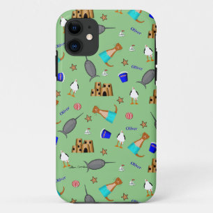 Oliver de Otter Zomer Strand vakantie patroon iPhone 11 Hoesje
