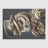 Oliver de Steampunk Uil - Decoupage - Tissuepapier (Voorkant)
