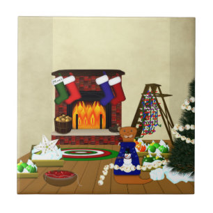 Oliver Decorates voor Kerstmis Tegeltje