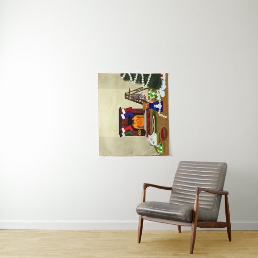 Oliver Decorates voor Kerstmis Wandkleed (In situ)