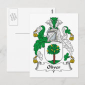 Oliver Family Crest Briefkaart (Voorkant / Achterkant)