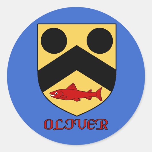 Oliver Family Shield Sticker (Voorkant)