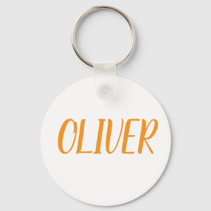 Oliver naam metalen ringsleutelhanger sleutelhanger