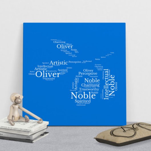Oliver Name Cloud Poster