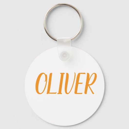 Oliver name Metal ring keychain (Achterkant)