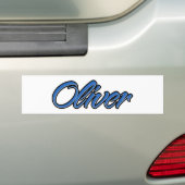 Oliver Nom bleu Aufkleber Sticker Autoaufkleber (En voiture)