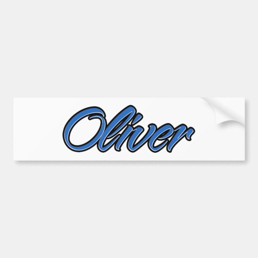 Oliver Nom bleu Aufkleber Sticker Autoaufkleber (Devant)