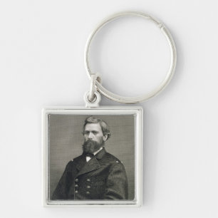 Oliver Otis Howard (1830-1909), gegraveerd door Ro Sleutelhanger