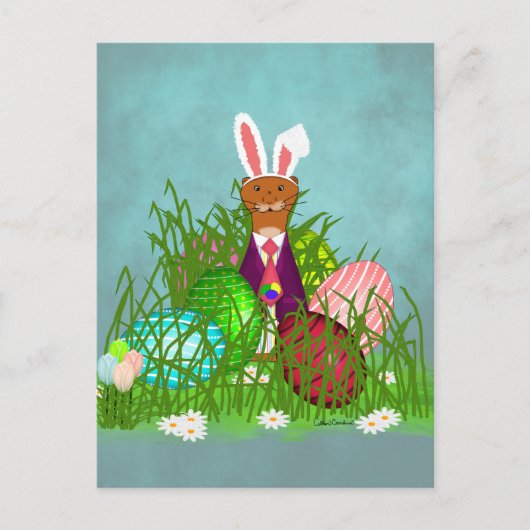 Oliver The Otter en de Great Easter Egg Briefkaart (Voorkant)